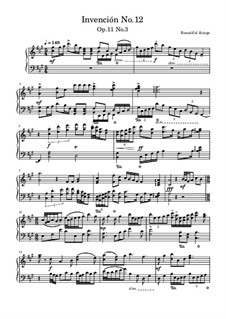 Invención No.12, Op.11 No.3: Invención No.12 by Beautiful things Martínez