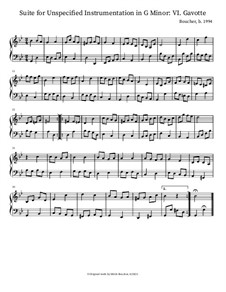 Suite in G Minor for Unspecified Instrumentation: VI. Gavotte by Mitch Boucher