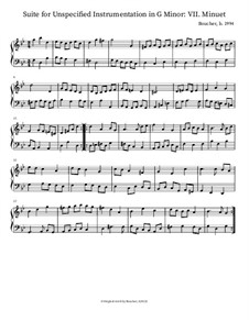 Suite in G Minor for Unspecified Instrumentation: VII. Minuet by Mitch Boucher