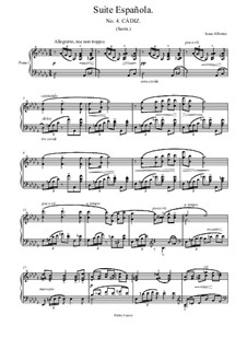 Nr.4 Cádiz: Für Klavier by Isaac Albéniz