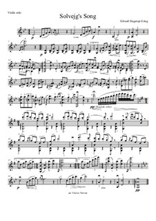 Suite Nr.2. Solvejgs Lied: Für Violine by Edvard Grieg