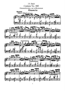 Himmelskönig, sei willkommen, BWV 182: Piano-vocal score by Johann Sebastian Bach