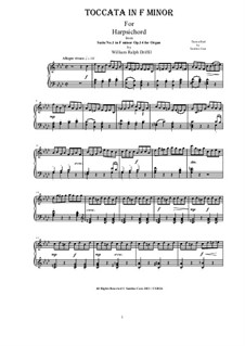 Suite in f-Moll für Orgel, Op.14: Toccata. Version for harpsichord (or piano) by William Ralph Driffill