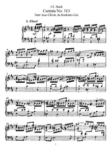 Herr Jesu Christ, du höchstes Gut, BWV 113: Piano-vocal score by Johann Sebastian Bach