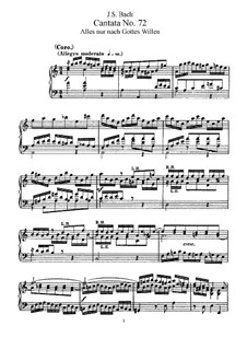 Alles nur nach Gottes Willen, BWV 72: Klavierauszug mit Singstimmen by Johann Sebastian Bach