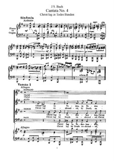 Christ lag in Todesbanden, BWV 4: Piano-vocal score by Johann Sebastian Bach