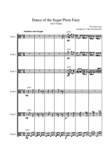 Nr.3 Tanz der Zuckerfee: For 6 violas by Pjotr Tschaikowski