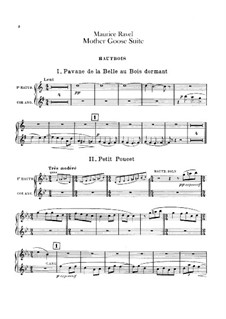 Meine Mutter die Gans. Suite, M.60: Für Orchester – Oboen- und Englischhornstimme by Maurice Ravel