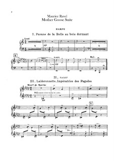 Meine Mutter die Gans. Suite, M.60: Für Orchester – Harfestimme by Maurice Ravel