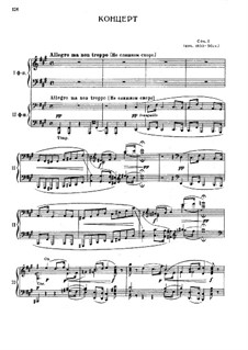 Konzert für Konzert und Orchester Nr.1 in fis-Moll, Op.1: Bearbeitung für zwei Klaviere, vierhändig by Mily Balakirev