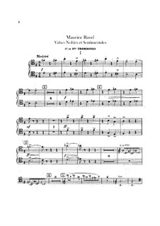 Valses nobles et sentimentales, M.61: Posaunen- und Tubastimmen by Maurice Ravel