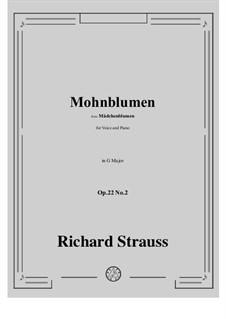 Mädchenblumen, Op.22: No.2 Mohnblumen by Richard Strauss