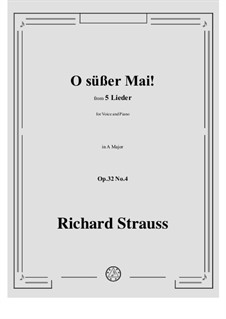 No.4 O süßer Mai!: A-Dur by Richard Strauss
