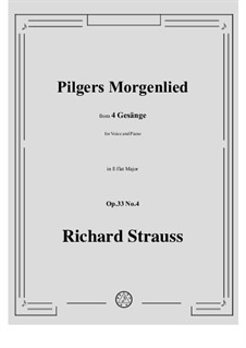 No.4 Pilgers Morgenlied: Für Stimme und Klavier by Richard Strauss