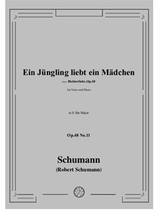 Nr.11 Ein Jüngling liebt ein Mädchen: Für Stimme und Klavier by Robert Schumann