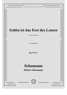 No.7 Schon ist das Fest des Lenzes: No.7 Schon ist das Fest des Lenzes by Robert Schumann