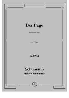 Drei Gedichte, Op.30: No.2 Der Page (Le page) by Robert Schumann