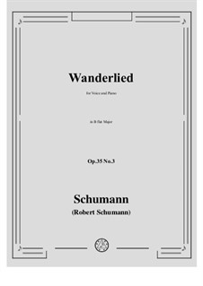 Nr.3 Wanderlied: B flat Major by Robert Schumann
