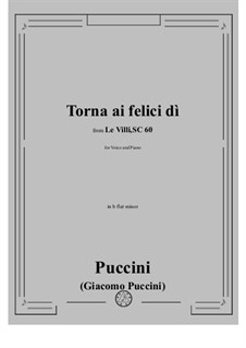 Le Villi (The Willis or The Fairies): Torna ai felici di... by Giacomo Puccini
