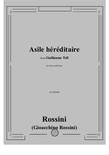 Asile héréditaire: Für Stimme und Klavier by Gioacchino Rossini