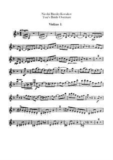 Zarenbraut: Ouvertüre – Violinstimme I by Nikolai Rimsky-Korsakov