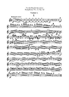 Sinfonie Nr.3 in C-Dur, Op.32: Violinstimme I by Nikolai Rimsky-Korsakov