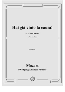 Hai gia vinta la causa: A minor by Wolfgang Amadeus Mozart