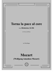 Torna la pace al core: Torna la pace al core by Wolfgang Amadeus Mozart