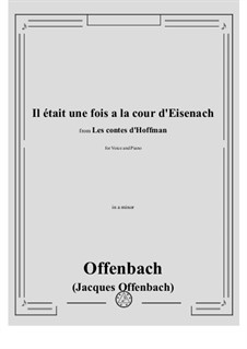 Il était une fois a la cour d'Eisenach: Il était une fois a la cour d'Eisenach by Jacques Offenbach