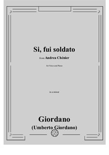 Andrea Chenier: Si, fui soldato by Umberto Giordano