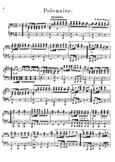 Polonäse für Klavier, vierhändig, WWV 23b: Erste und zweite Stimme by Richard Wagner