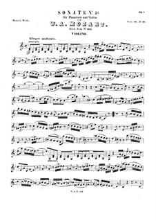 Sonate für Violine und Klavier Nr.30 in C-Dur, K.403: Solostimme by Wolfgang Amadeus Mozart