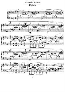 Poema in D Flat Major: Poema in D Flat Major by Alexander Skrjabin