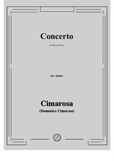 Concerto in c minor: Für Oboe und Klavier by Domenico Cimarosa