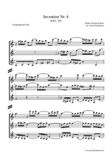 Nr.4 in d-Moll, BWV 790: Für Drei Gitarren by Johann Sebastian Bach