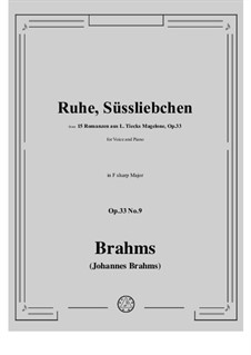 Fünfzehn Romanzen, Op.33: No.9 Rest, Sweet Love by Johannes Brahms