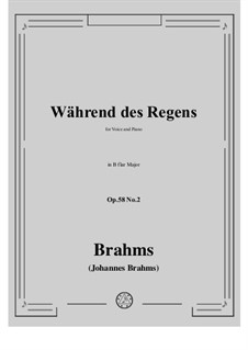 Acht Lieder, Op.58: No.2 Während des Regens (While the Rain Falls) by Johannes Brahms