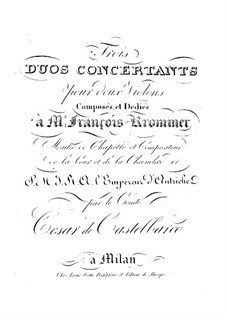 Drei Konzert-Duos für zwei Violinen: Drei Konzert-Duos für zwei Violinen by Cesare Castelbarco-Visconti