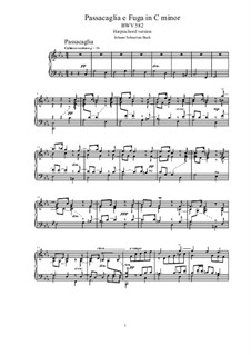 Passacaglia und Fuge in c-Moll, BWV 582: Für Cembalo by Johann Sebastian Bach