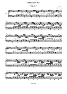 Präludium und Fuge Nr.3 in cis-Dur, BWV 872: Präludium by Johann Sebastian Bach