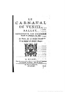 Karneval in Venedig: Libretto by André Campra