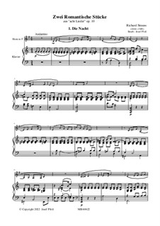 Zwei romantische Stücke: Zwei romantische Stücke by Richard Strauss