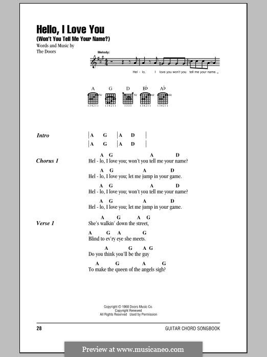 Hello, I Love You (Won't You Tell Me Your Name?) von The Doors auf