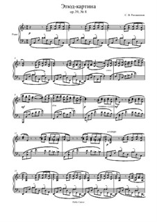 Etudes-tableaux, Op.39: Etüde Nr.8 by Sergei Rachmaninoff