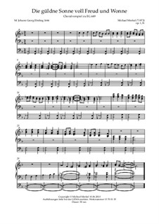 Die güldne Sonne voll Freud und Wonne - Choralvorspiel, Op.1.51: Die güldne Sonne voll Freud und Wonne - Choralvorspiel by Michael Merkel