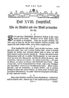 Versuch einer Anweisung die Flöte Traversiere: Kapitel XVIII by Johann Joachim Quantz