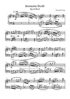 Invención No.20, Op.13 No.8: Invención No.20 by Beautiful things Martínez