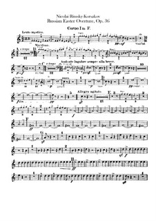 Russische Ostern, Op.36: Hörnerstimmen by Nikolai Rimsky-Korsakov
