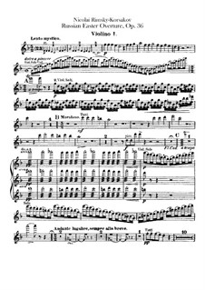 Russische Ostern, Op.36: Violinstimme I by Nikolai Rimsky-Korsakov