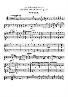 Russische Ostern, Op.36: Violinstimme II by Nikolai Rimsky-Korsakov